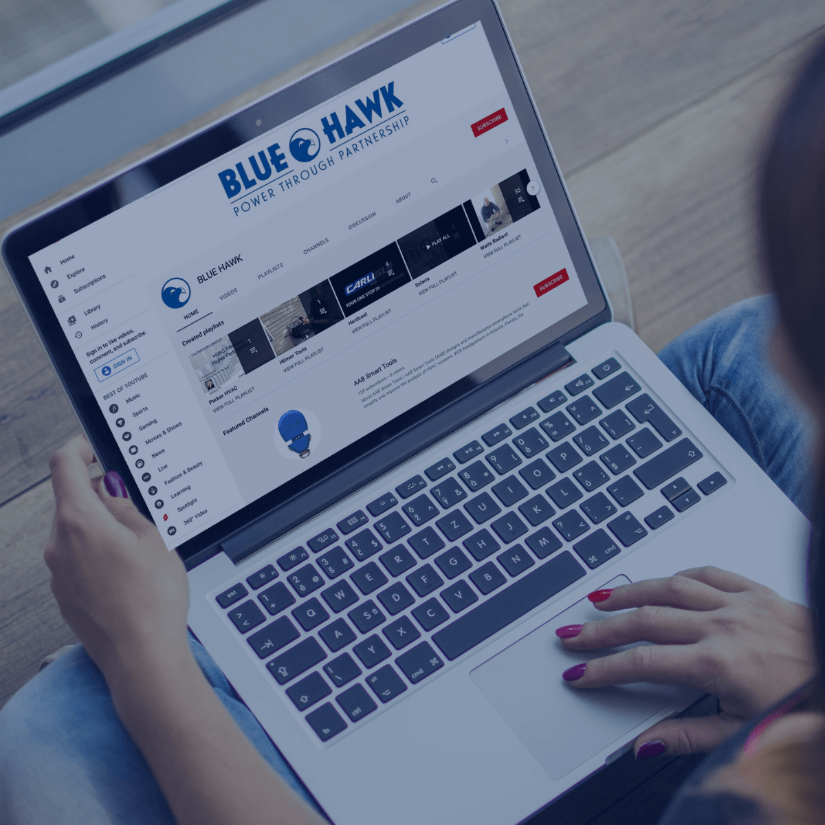 YoutubeComputerBLUE